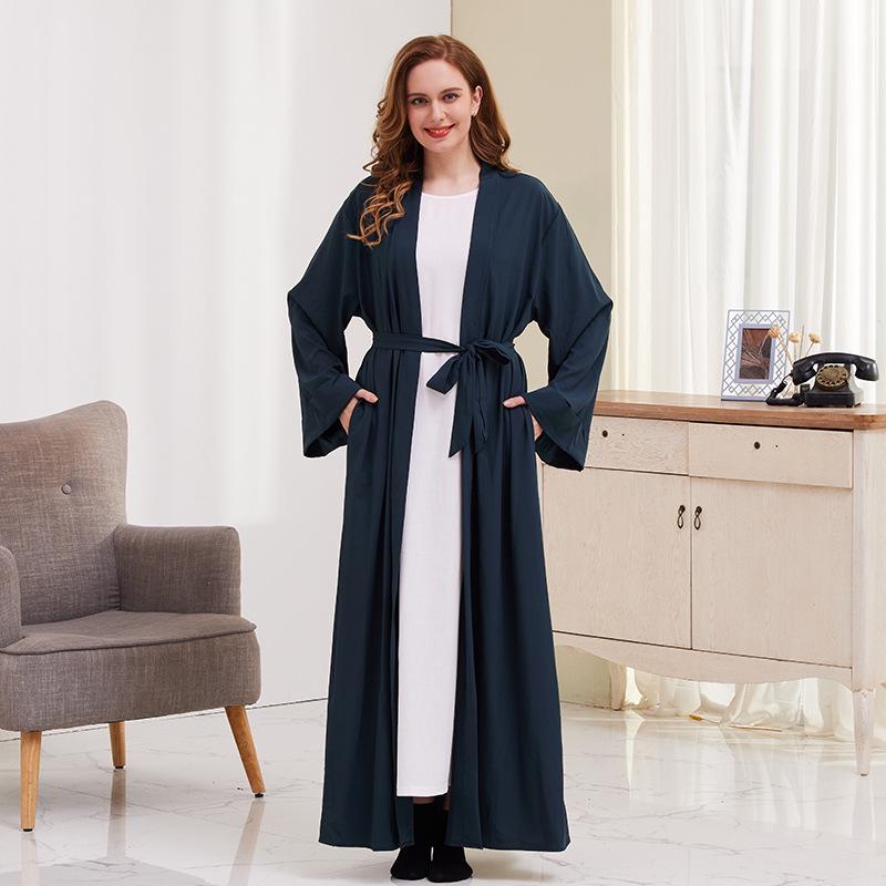 Хит продаж однотонный кардиган-халат XG2060 XL темно-зеленого
Хит продаж однотонный кардиган-халат XG2060 XL темно-зеленого