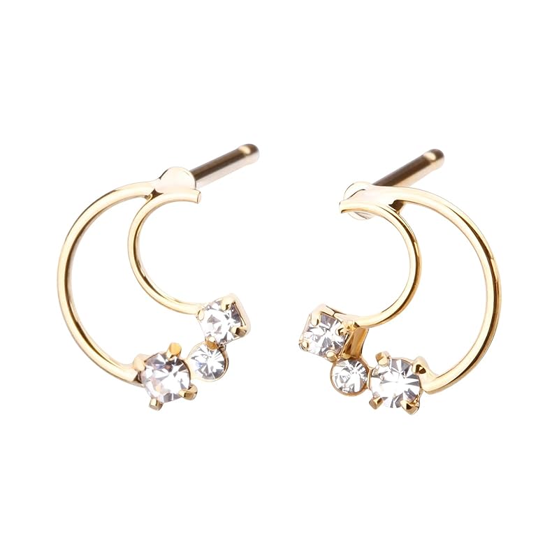 LOKUMI earrings Compatible with metal allergies made in Japan crescent crescent moon Bijou ladies simple small Small size moon stud month Popularity
LOKUMI earrings Compatible with metal allergies made in Japan crescent crescent moon Bijou ladies simple small Small size moon stud month Popularity