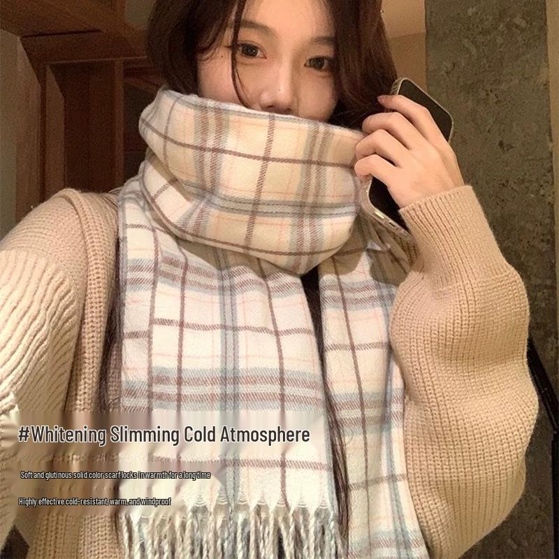 Retro Plaid Winter Scarf for Women - Imitation Cashmere Neck Warmer with Tassels, Ideal Gift for Students, Versatile and Stylish. 200*50cm
Retro Plaid Winter Scarf for Women - Imitation Cashmere Neck Warmer with Tassels, Ideal Gift for Students, Versatile and Stylish. 200*50cm