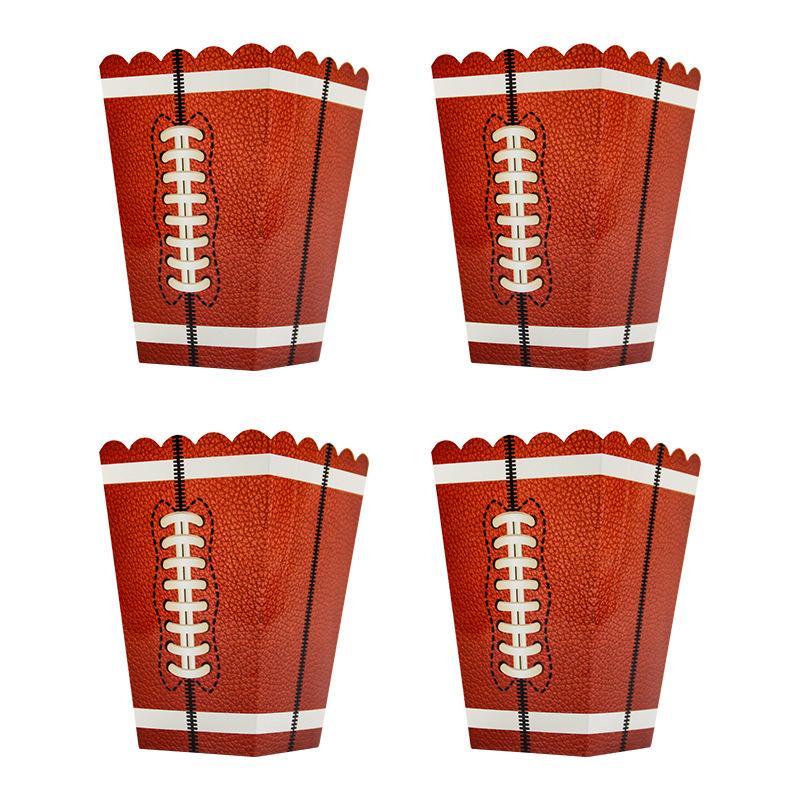 4pcsSuper Bowl Rugby Popcorn Box Competition Party Fried Chicken Chips Sausage Packaging Paper Box Candy Chocolate Cookie Box
4pcsSuper Bowl Rugby Popcorn Box Competition Party Fried Chicken Chips Sausage Packaging Paper Box Candy Chocolate Cookie Box