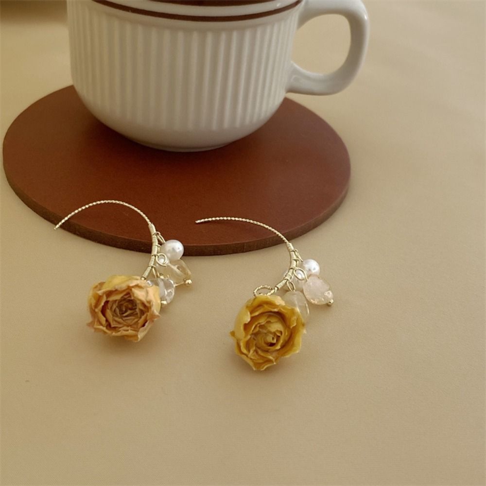 Crystal Rose Flower Earrings Sweet Ear Drop Creative Pearl Earrings Women рожевий червоний колір
Crystal Rose Flower Earrings Sweet Ear Drop Creative Pearl Earrings Women рожевий червоний колір