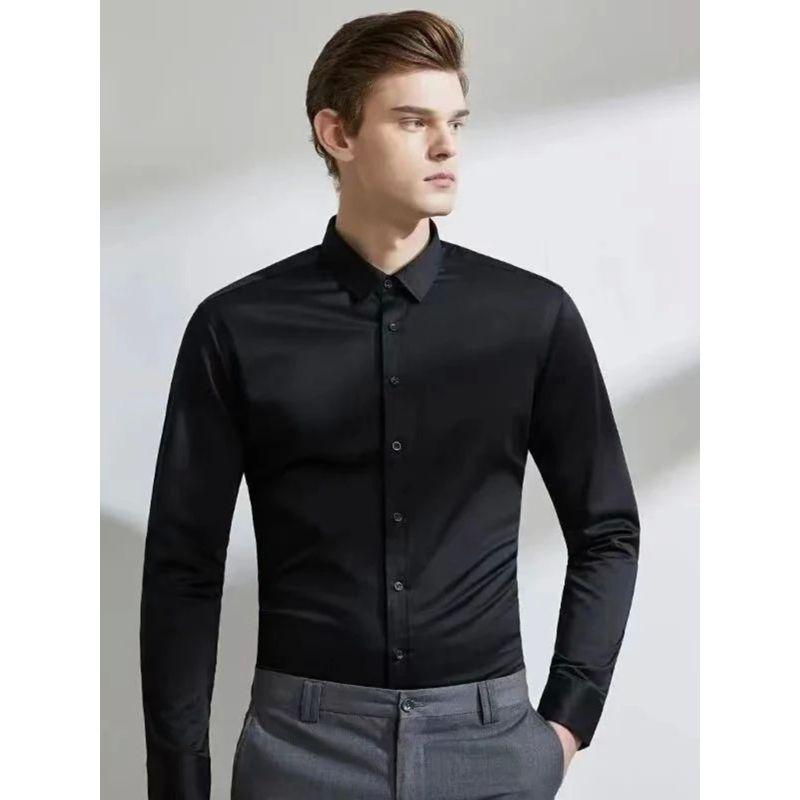 Silk Elastic Lapel Long Sleeve Shirt Mercerized Stretch Lapel Long Sleeves Shirt Navy blue 43-4XL (80-87kg)
Silk Elastic Lapel Long Sleeve Shirt Mercerized Stretch Lapel Long Sleeves Shirt Navy blue 43-4XL (80-87kg)