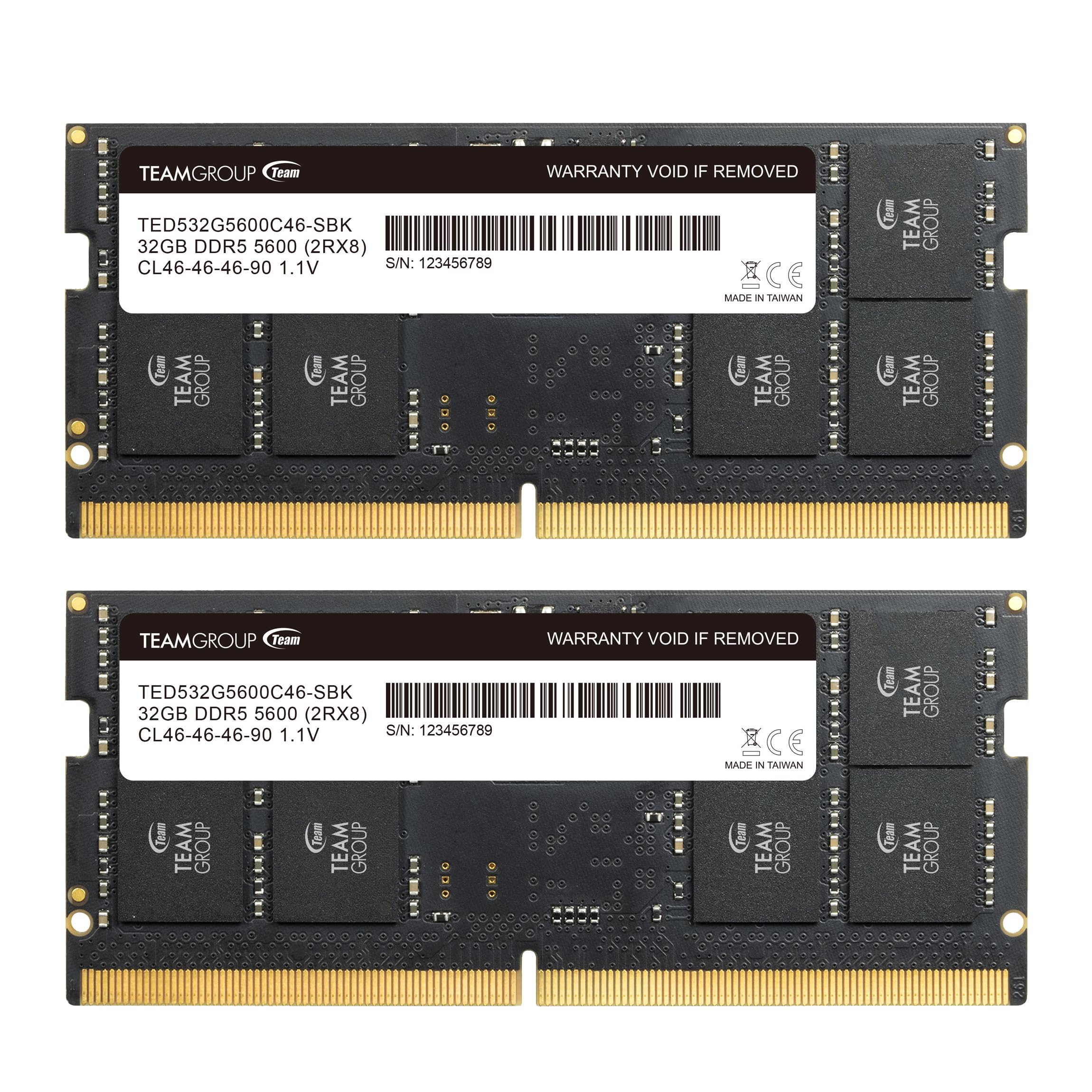 Team Laptop Memory DDR5 5600MHz 32GBx2 Disc Set 64GBkit Elite Series Japan Lifetime Regular Warranty SO-DIMM PC5-44800
Team Laptop Memory DDR5 5600MHz 32GBx2 Disc Set 64GBkit Elite Series Japan Lifetime Regular Warranty SO-DIMM PC5-44800