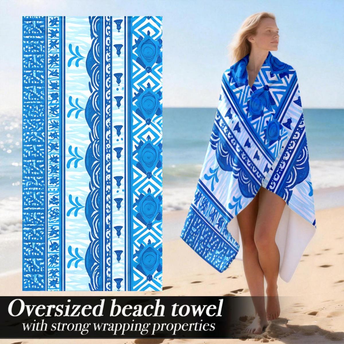 Blue Tribal Pattern Oversized Beach Towel – Soft & Plush, Vintage Design, Perfect for Yoga & Valentine’s Gift Use W30*H60(CM)
Blue Tribal Pattern Oversized Beach Towel – Soft & Plush, Vintage Design, Perfect for Yoga & Valentine’s Gift Use W30*H60(CM)