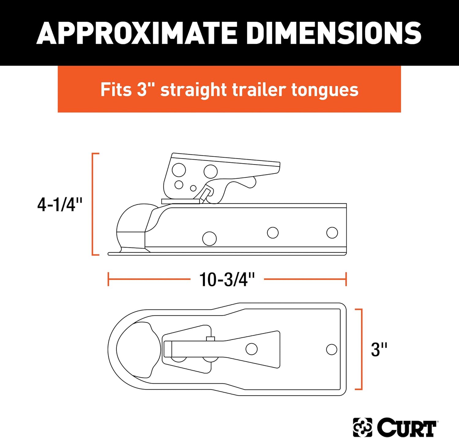 25138 Straight Tongue Trailer Coupler for 3-Inch Channel, 2-In Hitch Ball, 3,500 lbs, Alloy Steel, CLEAR ZINC United States
25138 Straight Tongue Trailer Coupler for 3-Inch Channel, 2-In Hitch Ball, 3,500 lbs, Alloy Steel, CLEAR ZINC United States