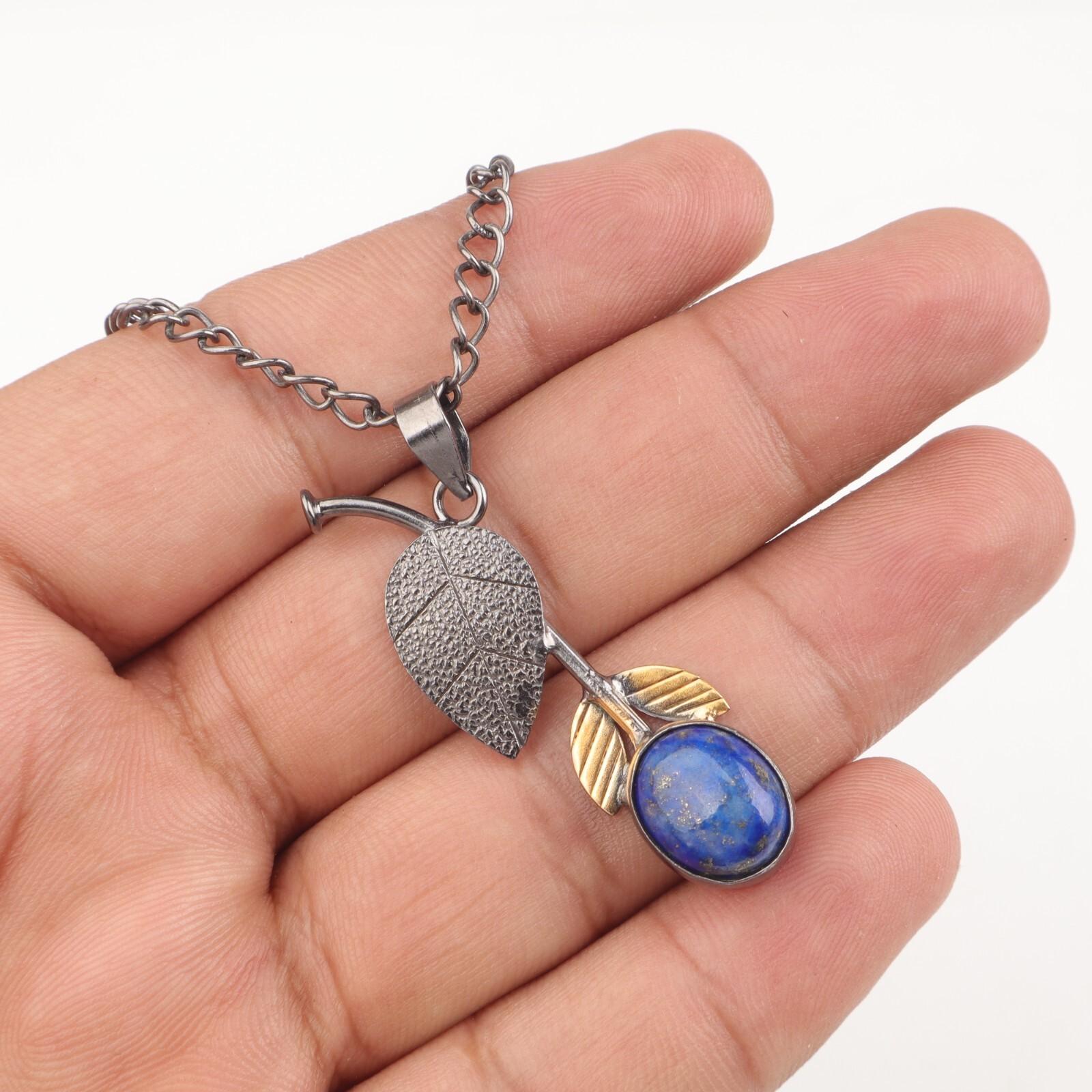 Natural Lapis Lazuli Pendant 925 Sterling Silver Handmade Gemstone Jewelry Gift PP-55-32
Natural Lapis Lazuli Pendant 925 Sterling Silver Handmade Gemstone Jewelry Gift PP-55-32