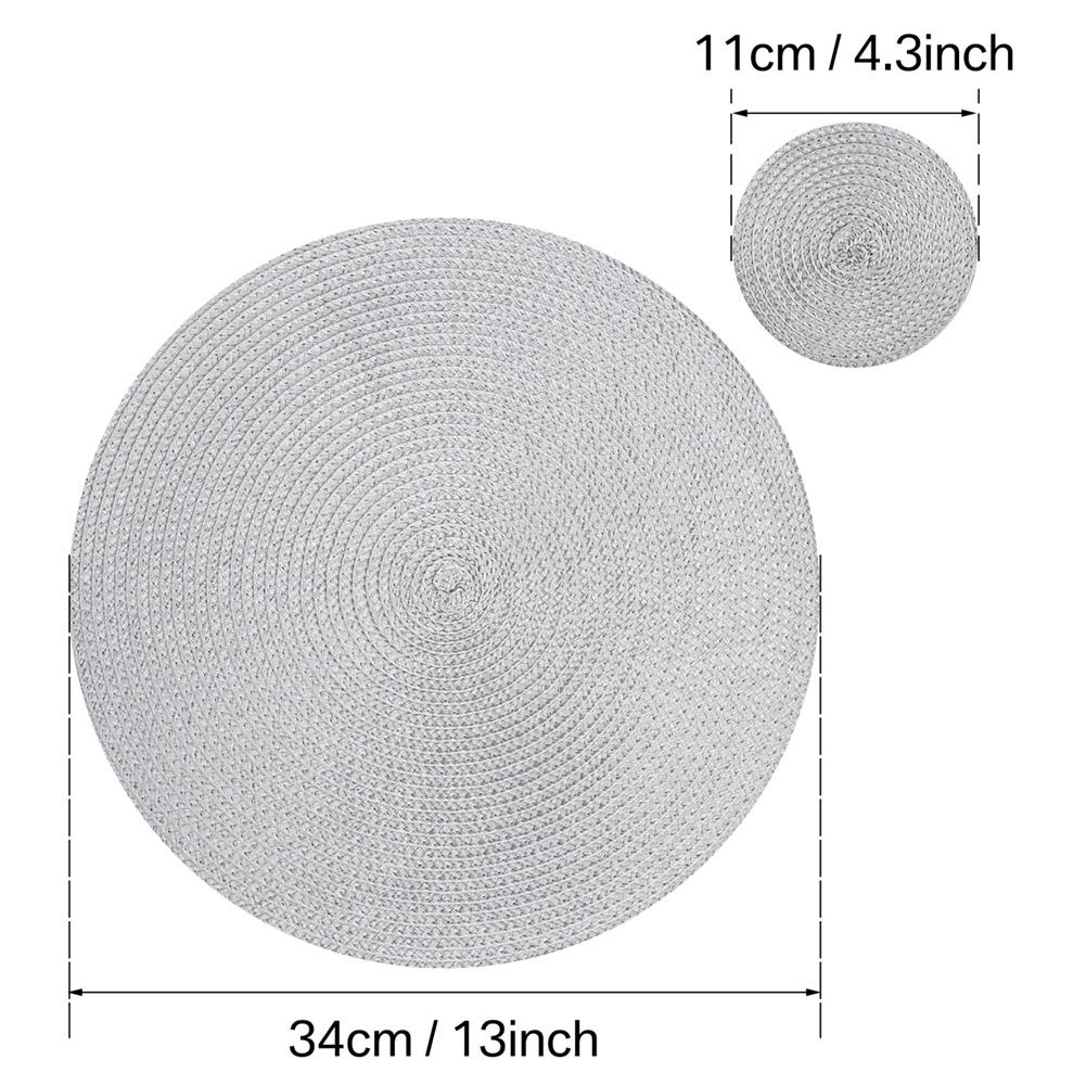 33.5CM Round Placemats Set of 6 Small Circle PP Place Mats Washable Table Mats for Dining Table Woven Heat Resistant Placemats Set of 6
33.5CM Round Placemats Set of 6 Small Circle PP Place Mats Washable Table Mats for Dining Table Woven Heat Resistant Placemats Set of 6