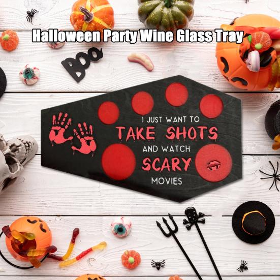 Поднос Horror Shots, многоярусный поднос на Хэллоуин, деревянный держатель для рюмок, прочный винный напиток
Поднос Horror Shots, многоярусный поднос на Хэллоуин, деревянный держатель для рюмок, прочный винный напиток