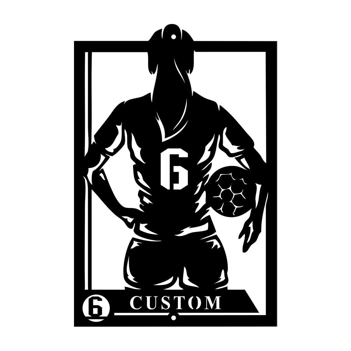 Personalized Metal Soccer Sign for Girls Custom Name Plate Wall Decor Female Football Player Gift чорний
Personalized Metal Soccer Sign for Girls Custom Name Plate Wall Decor Female Football Player Gift чорний