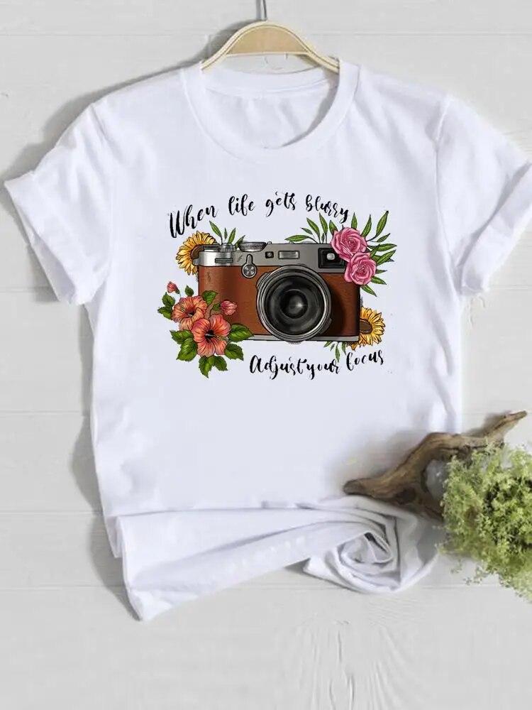 Camera Flower Trend 90s Ladies Casual Clothing Women T Clothes Short Sleeve Print T-shirts Fashion Female Graphic Tee S білий
Camera Flower Trend 90s Ladies Casual Clothing Women T Clothes Short Sleeve Print T-shirts Fashion Female Graphic Tee S білий