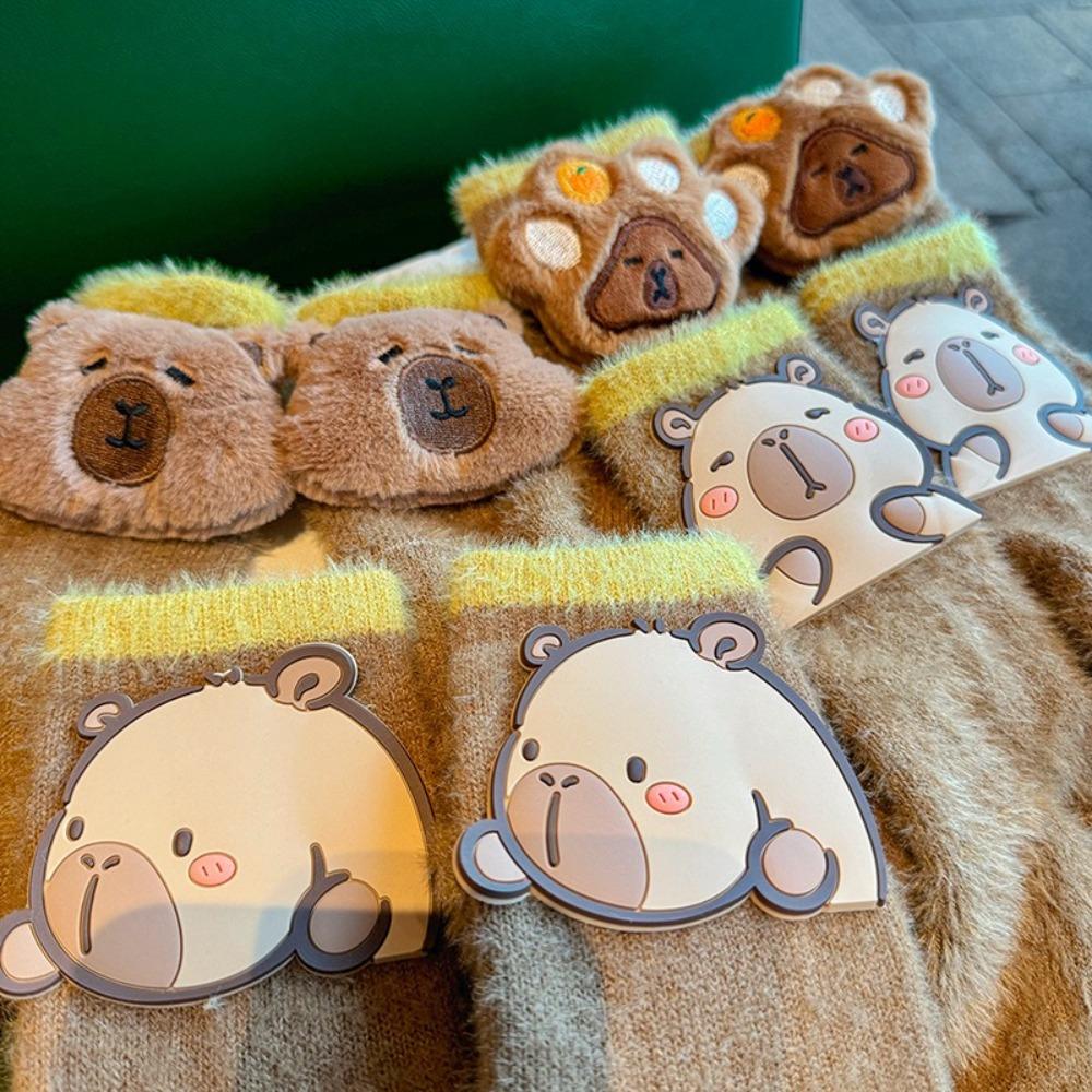 Sweet Cartoon Animal Capybara Knitted Long Socks Gift Floor and Home Socks Plush Mid Tube Socks C
Sweet Cartoon Animal Capybara Knitted Long Socks Gift Floor and Home Socks Plush Mid Tube Socks C