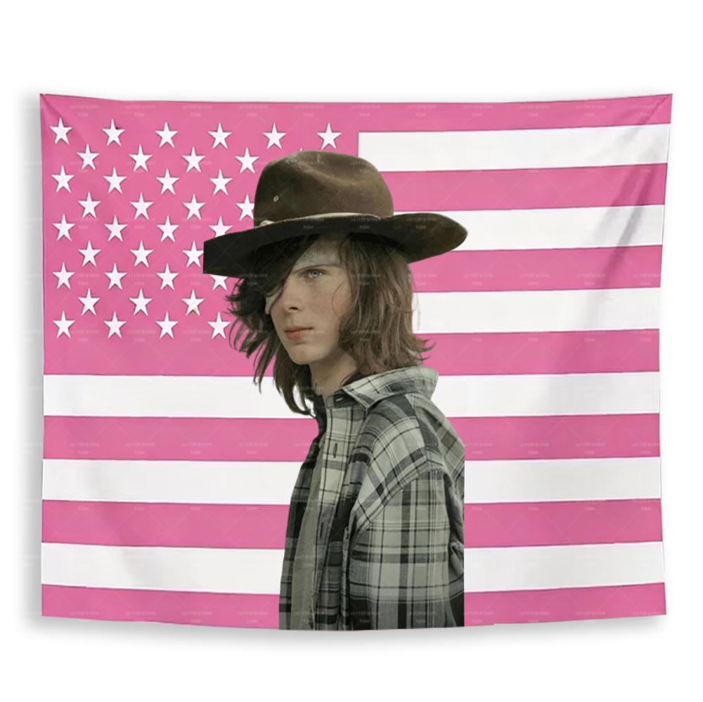 The WWalking DDead CCarl Pink American Flag Tapestry for Bedroom Dorm Home Decor TV Show Fans Gift 74x94cm(29x37in)
The WWalking DDead CCarl Pink American Flag Tapestry for Bedroom Dorm Home Decor TV Show Fans Gift 74x94cm(29x37in)