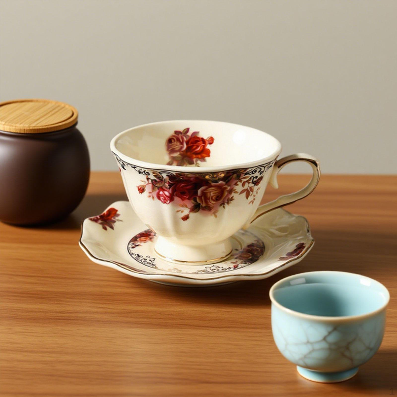 Cup and Saucer Set Coffee Mug Tabletop Drinkware Versatile Flower Pattern Romantic Cappuccino
Cup and Saucer Set Coffee Mug Tabletop Drinkware Versatile Flower Pattern Romantic Cappuccino