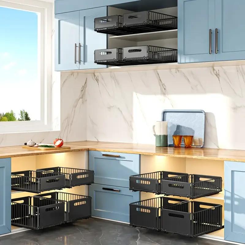 1pc/2pcs Pull-Out Cabinet Organizer Slide-Out Drawers Peel-and-Stick Heavy-Duty Kitchen Cupboard Storage Shelf Organizer S&1-tier чёрный
1pc/2pcs Pull-Out Cabinet Organizer Slide-Out Drawers Peel-and-Stick Heavy-Duty Kitchen Cupboard Storage Shelf Organizer S&1-tier чёрный