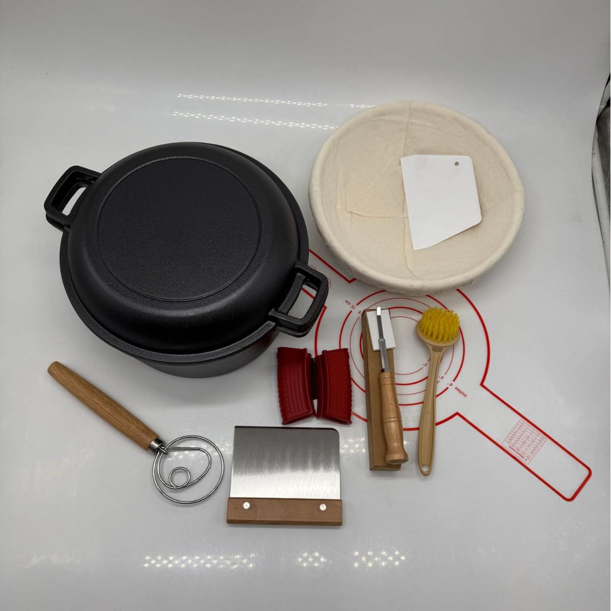 26cm Dual-Use Cast Iron Pot: Frying Pan, Stew, Bread Baking, Thickened Soup Pot with Double Ears and Baking Tools. 26cm Double-Ear чорний
26cm Dual-Use Cast Iron Pot: Frying Pan, Stew, Bread Baking, Thickened Soup Pot with Double Ears and Baking Tools. 26cm Double-Ear чорний