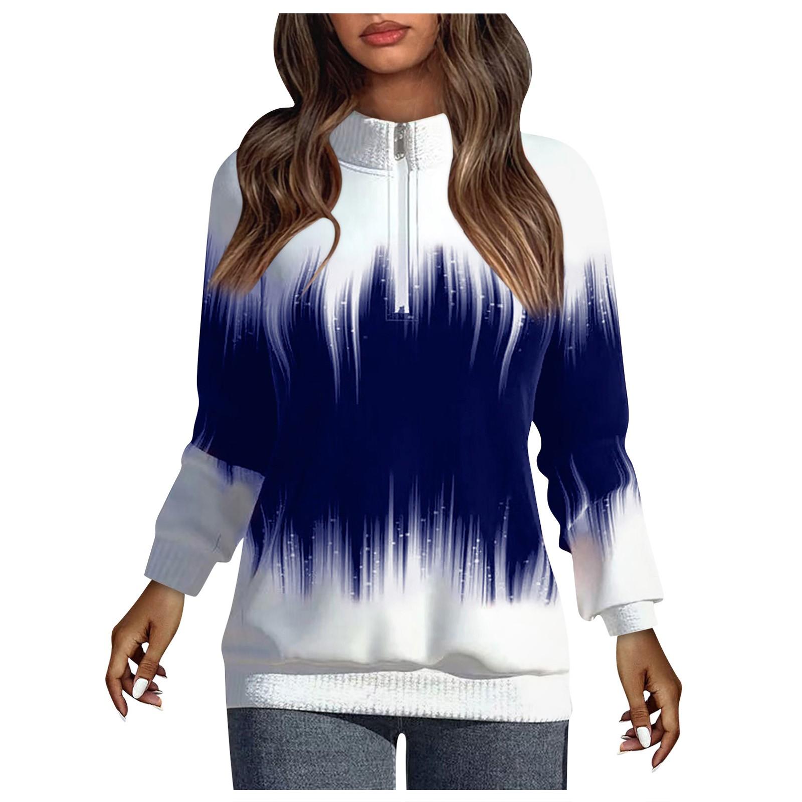 Ladies Gradient Printed Collar Zipper Long Sleeve Winter Half Turtleneck Sweatshirt XXL синій
Ladies Gradient Printed Collar Zipper Long Sleeve Winter Half Turtleneck Sweatshirt XXL синій