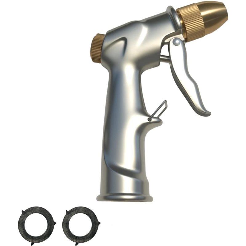 SHGO-Garden Hose N Nozzle, Heavy-Duty Metal, High Pressure Water Sprayer Spray With Brass Connector For Lawn And For Plants
SHGO-Garden Hose N Nozzle, Heavy-Duty Metal, High Pressure Water Sprayer Spray With Brass Connector For Lawn And For Plants