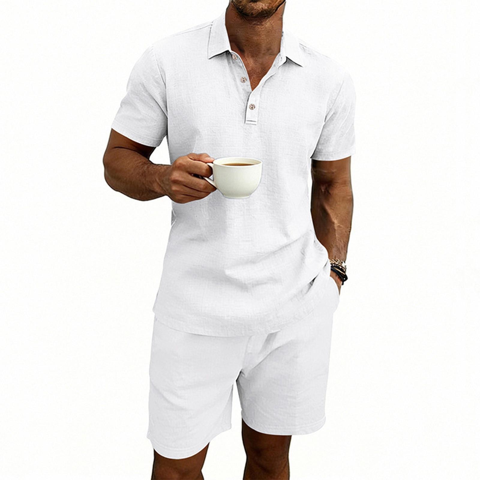Men s Casual Loose Fit Large Size Beach Short-sleeved Shirt And Shorts Set XL білий
Men s Casual Loose Fit Large Size Beach Short-sleeved Shirt And Shorts Set XL білий