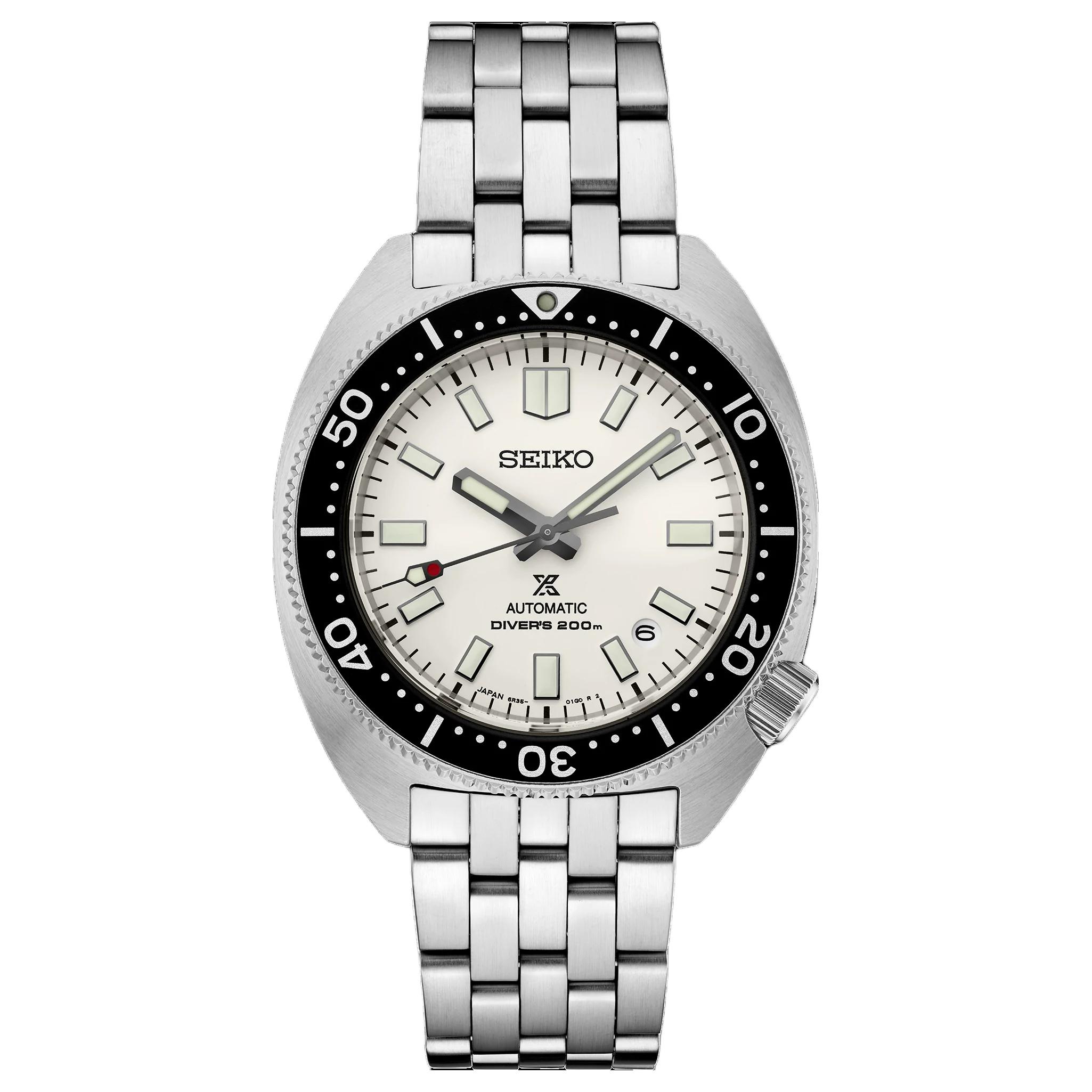Seiko 200M Waterproof Automatic Manual Mechanical Movement Stainless Steel Watch Men watches White SPB313 White Dial
Seiko 200M Waterproof Automatic Manual Mechanical Movement Stainless Steel Watch Men watches White SPB313 White Dial