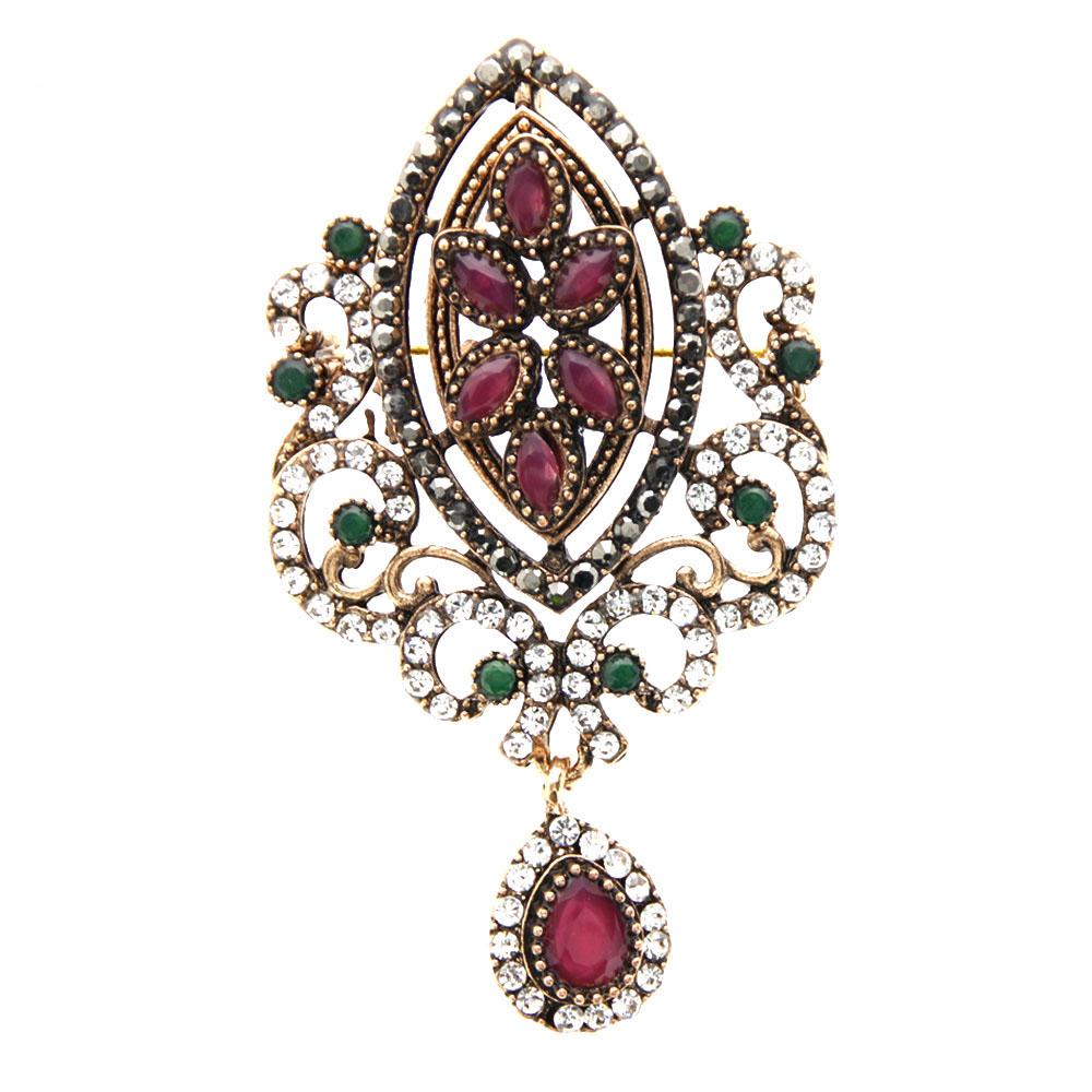 Gold Color Crystal Bride Wedding Jewelry Brown Brooch Flower type jewelry синій/червоний
Gold Color Crystal Bride Wedding Jewelry Brown Brooch Flower type jewelry синій/червоний