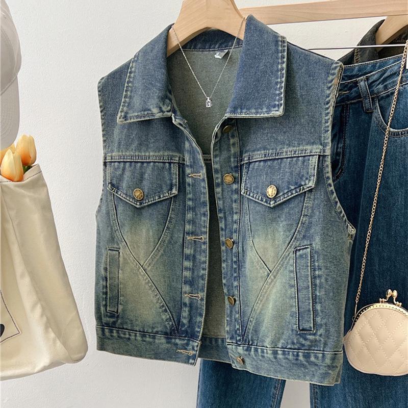 Women s Denim Vest - Spring/Autumn Casual Fashion, Loose Fit, Chic Outerwear, Petite. Small
Women s Denim Vest - Spring/Autumn Casual Fashion, Loose Fit, Chic Outerwear, Petite. Small