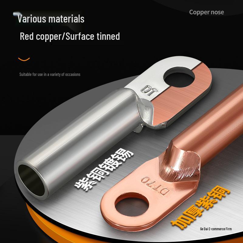 Copper Nose Oil-Filled Connector DT10-70, Square Wire Terminal Lug Factory Standard Pure Copper DTG4-4/1 pc
Copper Nose Oil-Filled Connector DT10-70, Square Wire Terminal Lug Factory Standard Pure Copper DTG4-4/1 pc