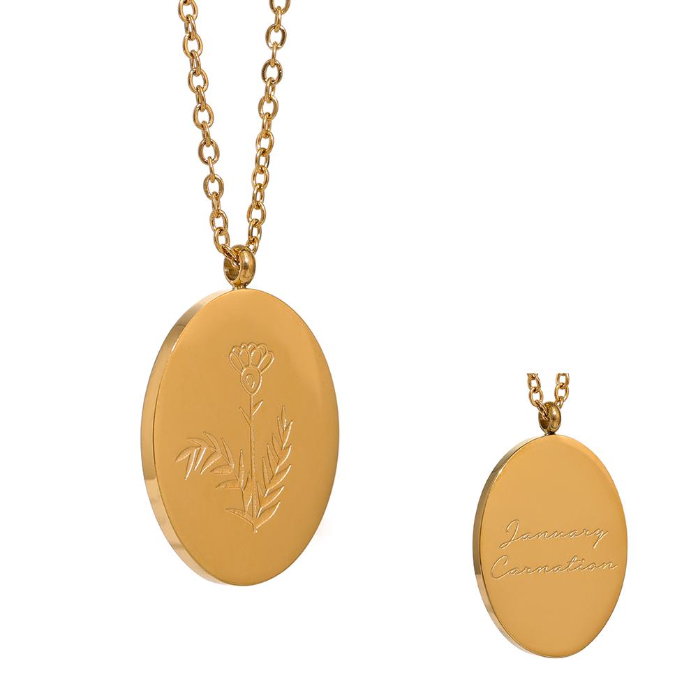 Yhpup 316 Stainless Steel 12 Month Birth Flower Floral Pendant Necklace Mother Sister Giff PVD Collar Golden Necklace Waterproof
Yhpup 316 Stainless Steel 12 Month Birth Flower Floral Pendant Necklace Mother Sister Giff PVD Collar Golden Necklace Waterproof