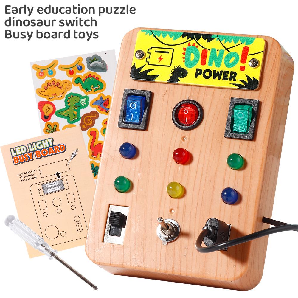 Children s LED Light-Up Montessori Busy Board Toy with Switches and Simulation Socket
Children s LED Light-Up Montessori Busy Board Toy with Switches and Simulation Socket