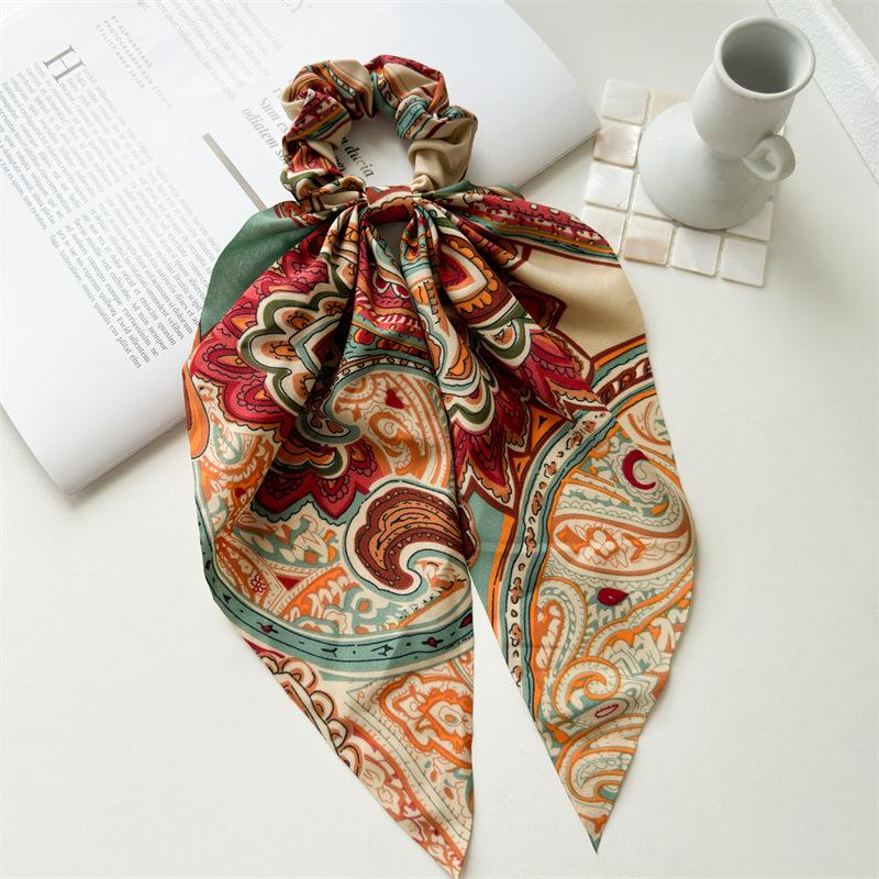 Vintage Paisley Print Long Ribbon Scrunchies Bohemian Style Hair Ties Women Elegant Ponytail Holder Everyday Accessories Beige
Vintage Paisley Print Long Ribbon Scrunchies Bohemian Style Hair Ties Women Elegant Ponytail Holder Everyday Accessories Beige