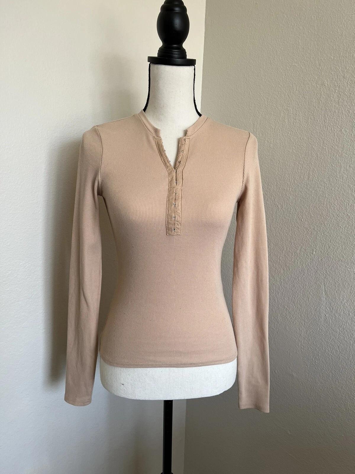 7 For All Mankind Women s L/S Hook Closure Ribbed Henley Top Beige XS L
7 For All Mankind Women s L/S Hook Closure Ribbed Henley Top Beige XS L