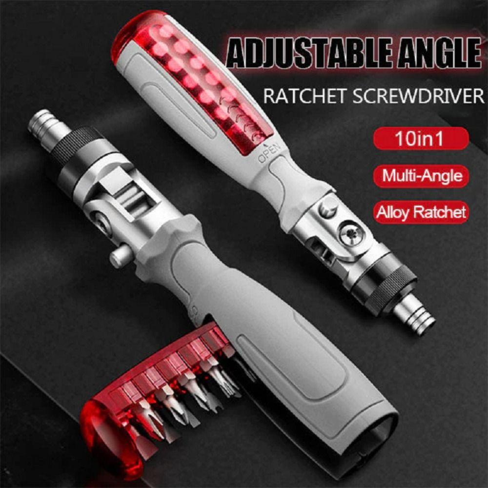 Universal Rapid Ratchet Screwdriver Ratchet Screwdriver Cross Slotted Screwdriver Adjustable Angle Single Angle
Universal Rapid Ratchet Screwdriver Ratchet Screwdriver Cross Slotted Screwdriver Adjustable Angle Single Angle