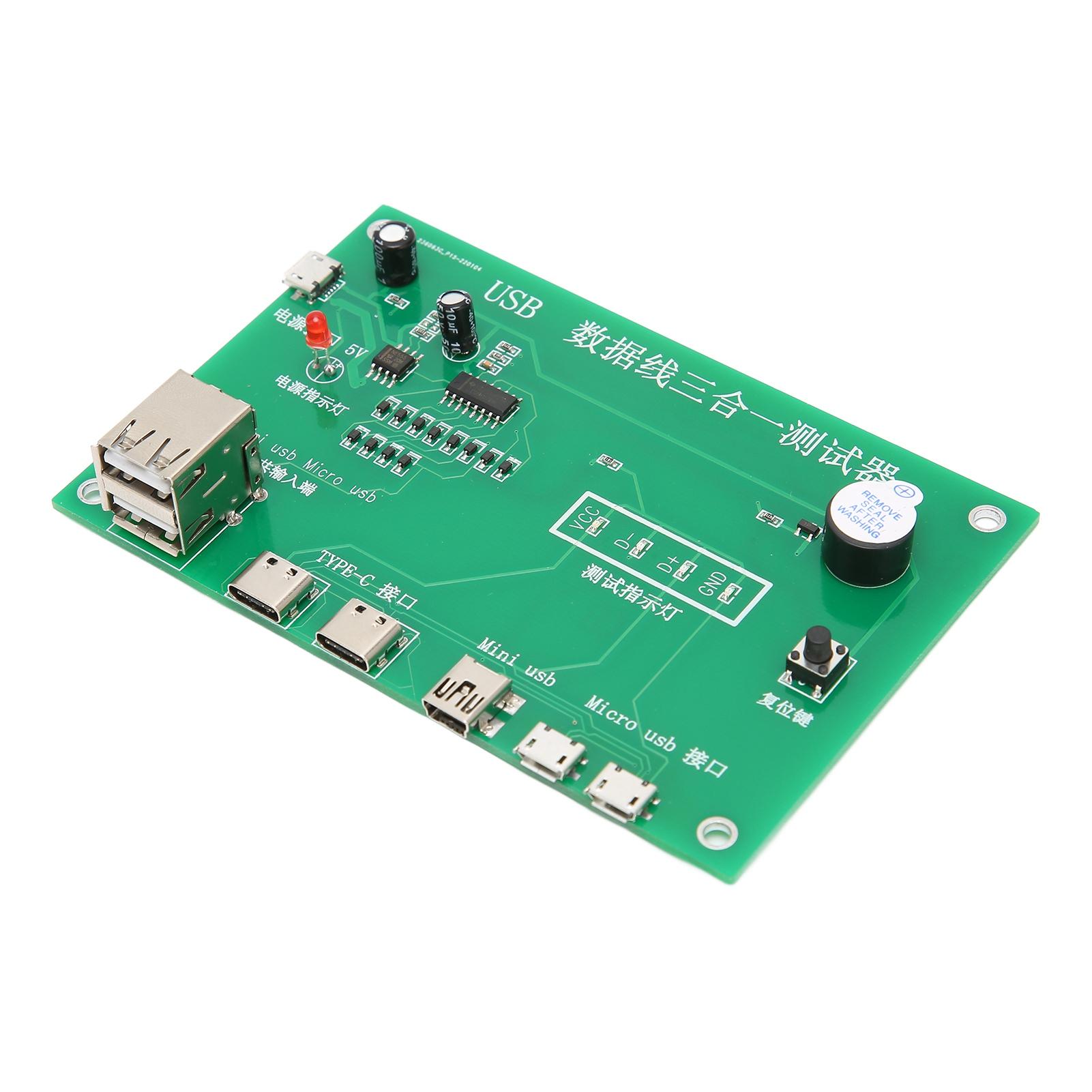 3 in 1 Charging Cable Test Card USB Cable Triad Tester with Type C Micro USB Mini USB PCB Board Data Wire Teste Fixture
3 in 1 Charging Cable Test Card USB Cable Triad Tester with Type C Micro USB Mini USB PCB Board Data Wire Teste Fixture