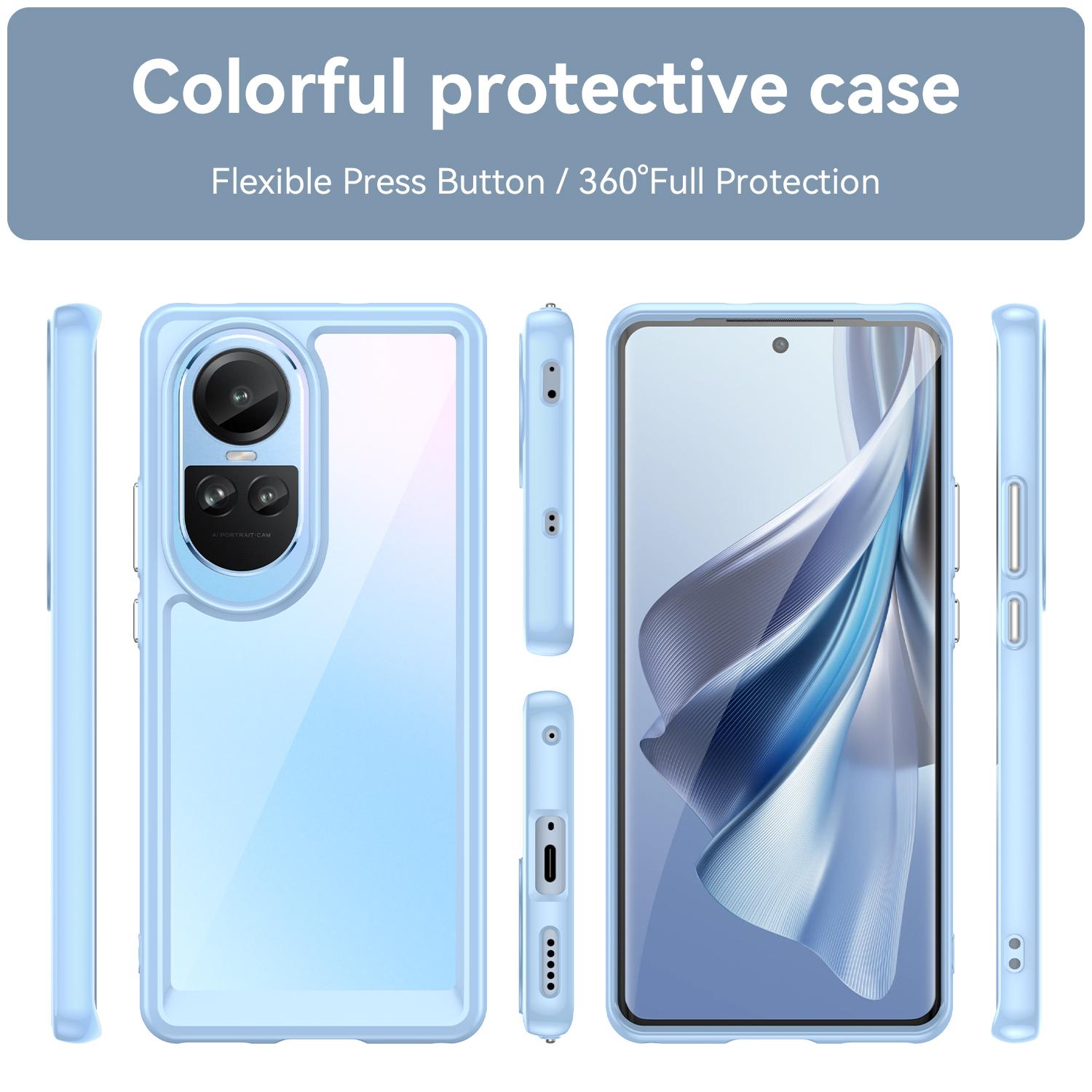 For Oppo Reno10 Pro 5G (Global)/Reno10 5G (Global) TPU+Acrylic Hybrid Case Drop-proof Mobile Phone Back Protector Cover Transparent
For Oppo Reno10 Pro 5G (Global)/Reno10 5G (Global) TPU+Acrylic Hybrid Case Drop-proof Mobile Phone Back Protector Cover Transparent