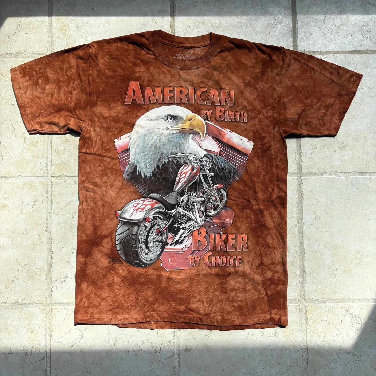 Y2K The Mountain American By Birth Biker By Choice Eagle T Shirt Medium 2014 S
Y2K The Mountain American By Birth Biker By Choice Eagle T Shirt Medium 2014 S