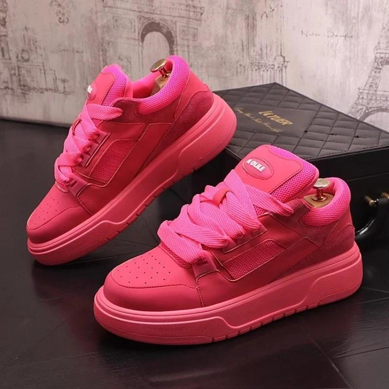 Мужские массивные кроссовки 2025Новая весенняя мода Повседневная обувь Пара Круглый носок Шнуровка Кеды Уличный бег 44 розовый
Мужские массивные кроссовки 2025Новая весенняя мода Повседневная обувь Пара Круглый носок Шнуровка Кеды Уличный бег 44 розовый