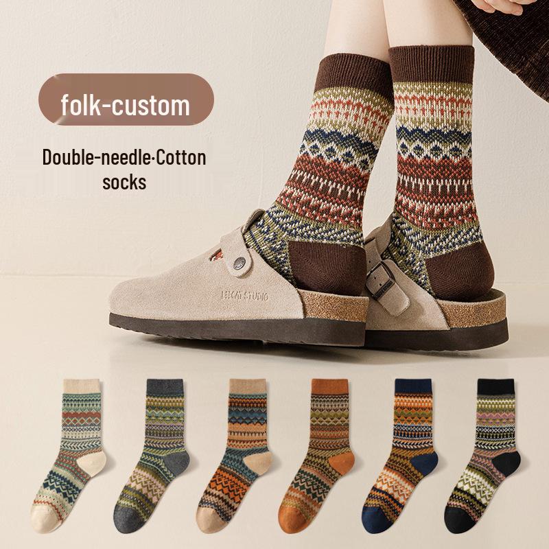 Retro Ethnic Y2K Mid-Calf Women s Socks - Odor-Resistant Cotton, Spring & Autumn Style One Size оранжевый/красный
Retro Ethnic Y2K Mid-Calf Women s Socks - Odor-Resistant Cotton, Spring & Autumn Style One Size оранжевый/красный