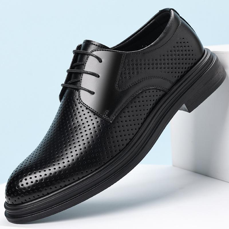 Leather shoes men s 2025 hollow summer breathable dress leather shoes in the UK increase 8CM groom wedding shoes tide 37
Leather shoes men s 2025 hollow summer breathable dress leather shoes in the UK increase 8CM groom wedding shoes tide 37