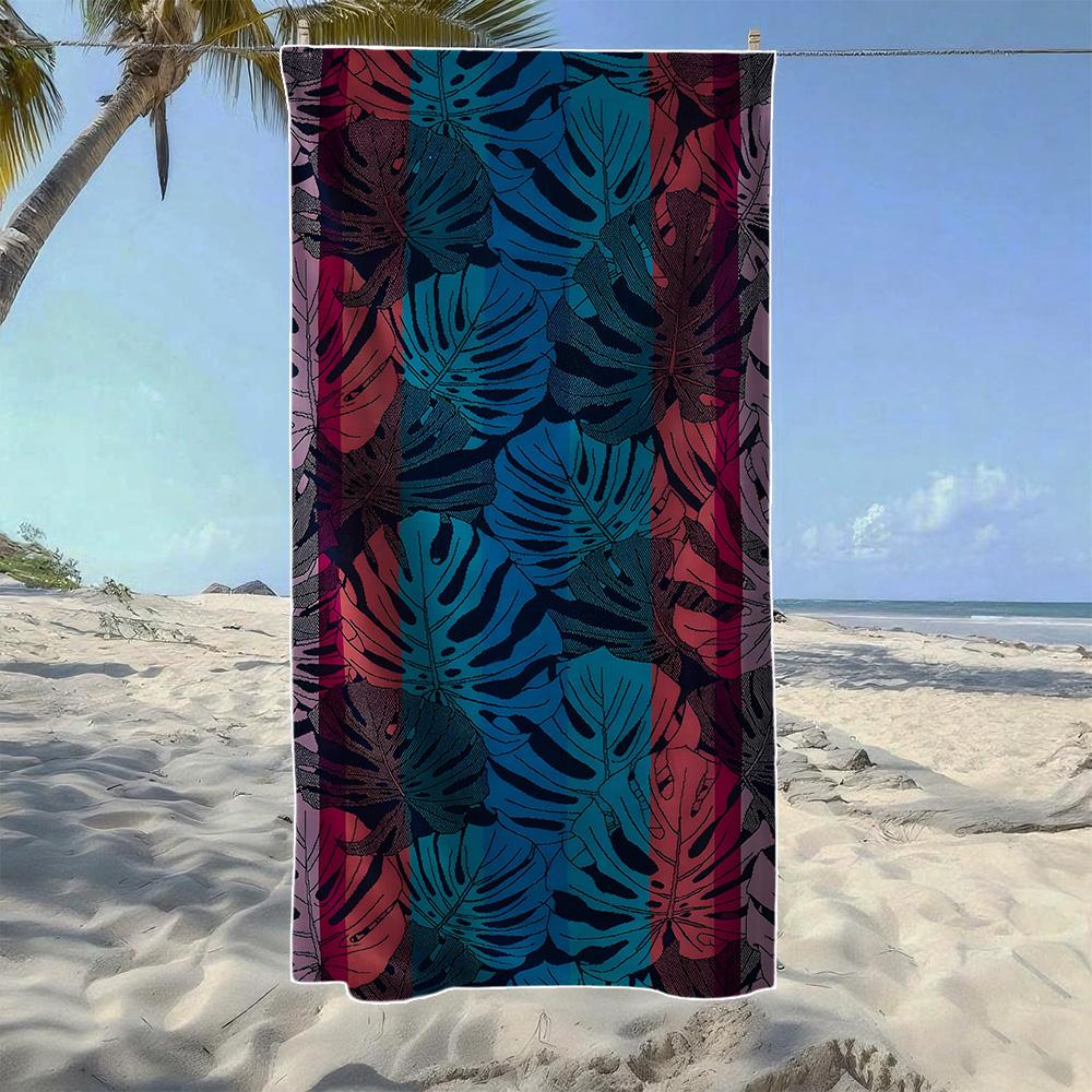 Monstera & Tropical Floral Stripe Beach Towel, Soft Quick-Drying, Perfect For Portable Outdoor Travel, Camping And Summer Beach W30*H60(CM)
Monstera & Tropical Floral Stripe Beach Towel, Soft Quick-Drying, Perfect For Portable Outdoor Travel, Camping And Summer Beach W30*H60(CM)