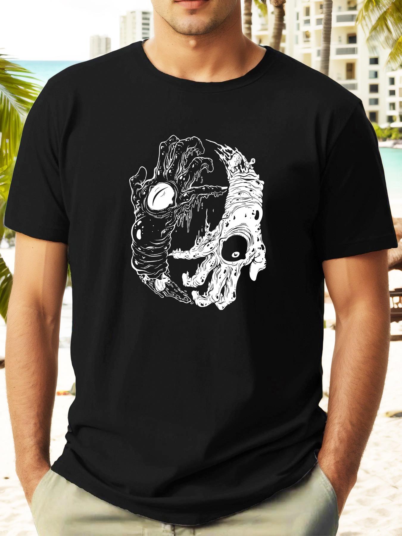 Abstract Hand Graphic Print Summer T-shirt - Lightweight Casual Short Sleeve Round Neck Tee S
Abstract Hand Graphic Print Summer T-shirt - Lightweight Casual Short Sleeve Round Neck Tee S