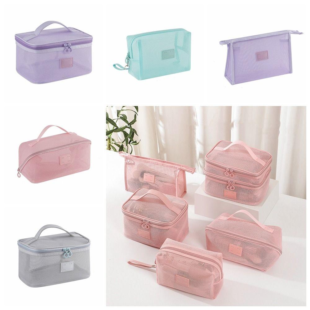 Square Transparent Mesh Cosmetic Bag Lightweight Storage Toiletry Bag Camping Style1-Pink
Square Transparent Mesh Cosmetic Bag Lightweight Storage Toiletry Bag Camping Style1-Pink