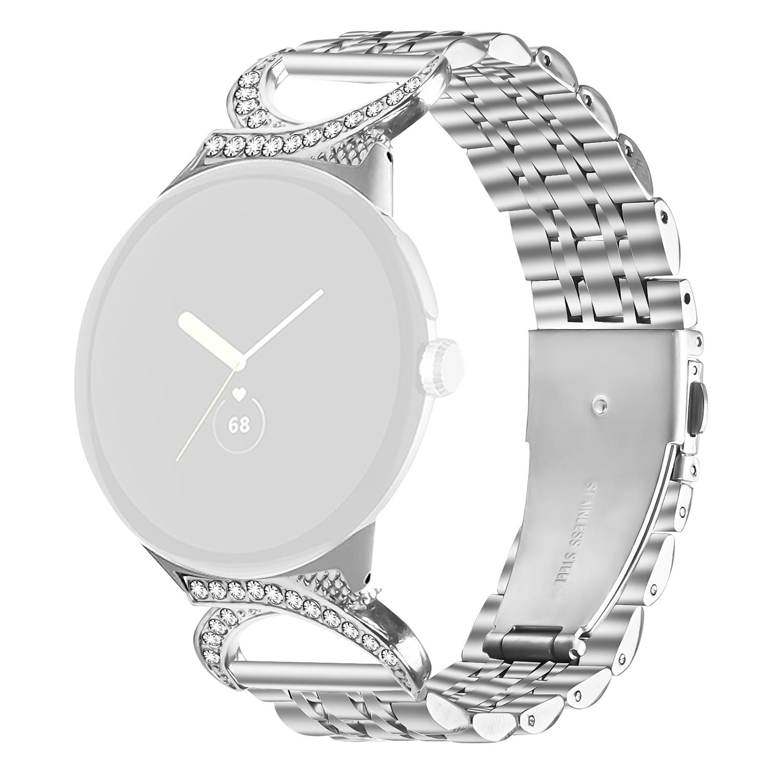 Watch Band for Google Pixel Watch 3 41mm/Watch 2/Watch Seven Bead Stainless Steel Strap with Rhinestone Ox Horn Style Connector
Watch Band for Google Pixel Watch 3 41mm/Watch 2/Watch Seven Bead Stainless Steel Strap with Rhinestone Ox Horn Style Connector