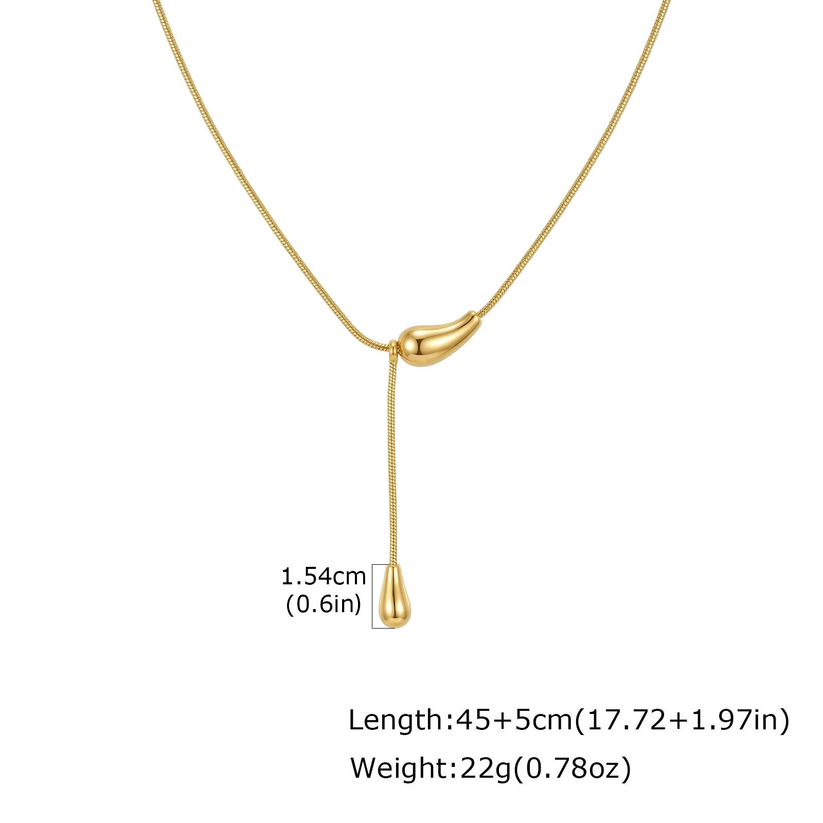 Accessories, Stainless Steel Glossy Water Drop Y-Shaped Necklace, Minimalist Versatile Ladies Collarbone Chain 2719 золотой
Accessories, Stainless Steel Glossy Water Drop Y-Shaped Necklace, Minimalist Versatile Ladies Collarbone Chain 2719 золотой