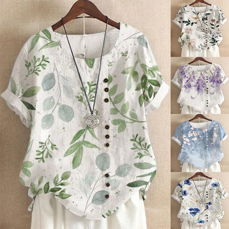 Women s Clothing Retro Printing Casual Loose Cotton and Linen Short Sleeved T-shirt Women s Clothing Large XXXL
Women s Clothing Retro Printing Casual Loose Cotton and Linen Short Sleeved T-shirt Women s Clothing Large XXXL
