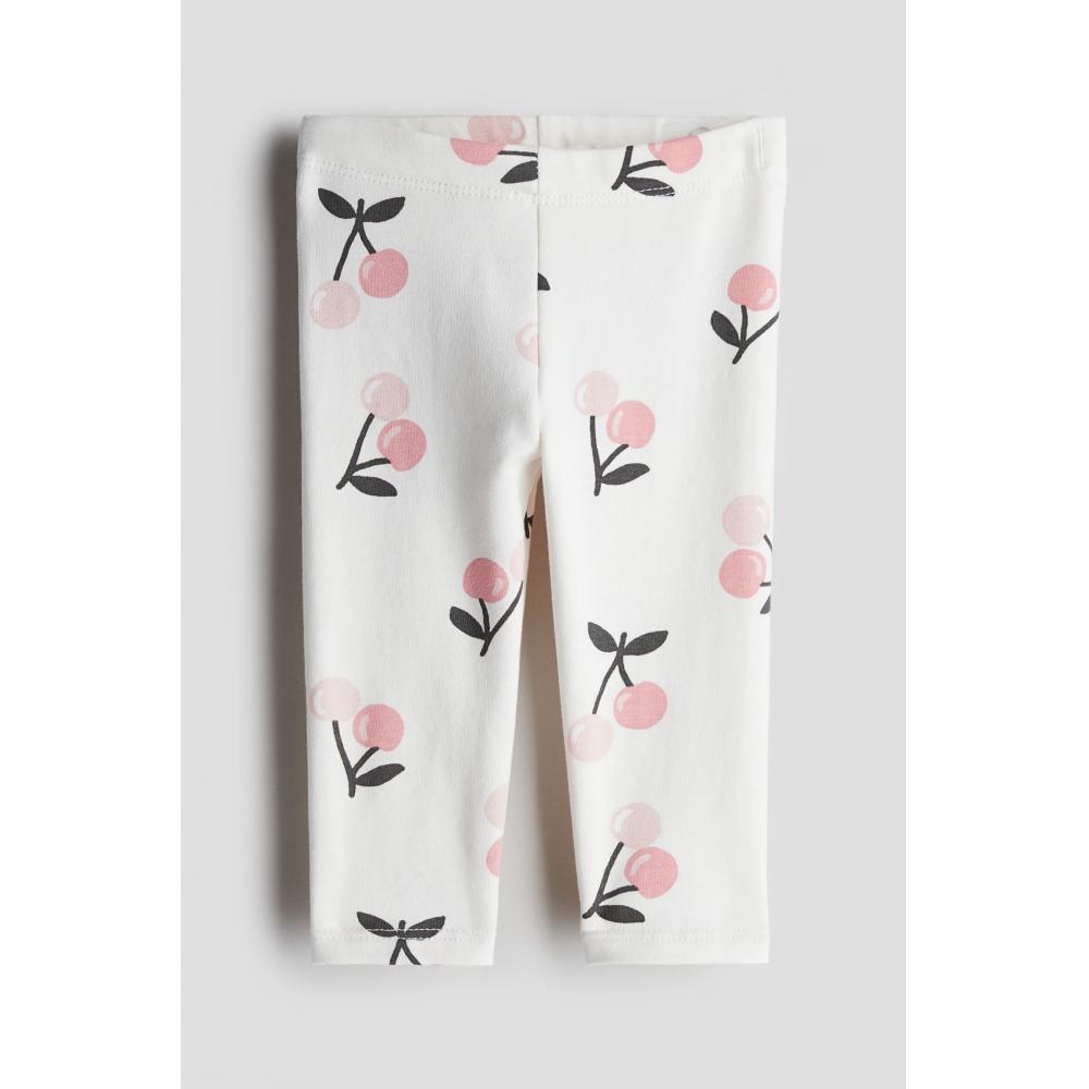 H M Cotton Leggings White Cherry
H M Cotton Leggings White Cherry