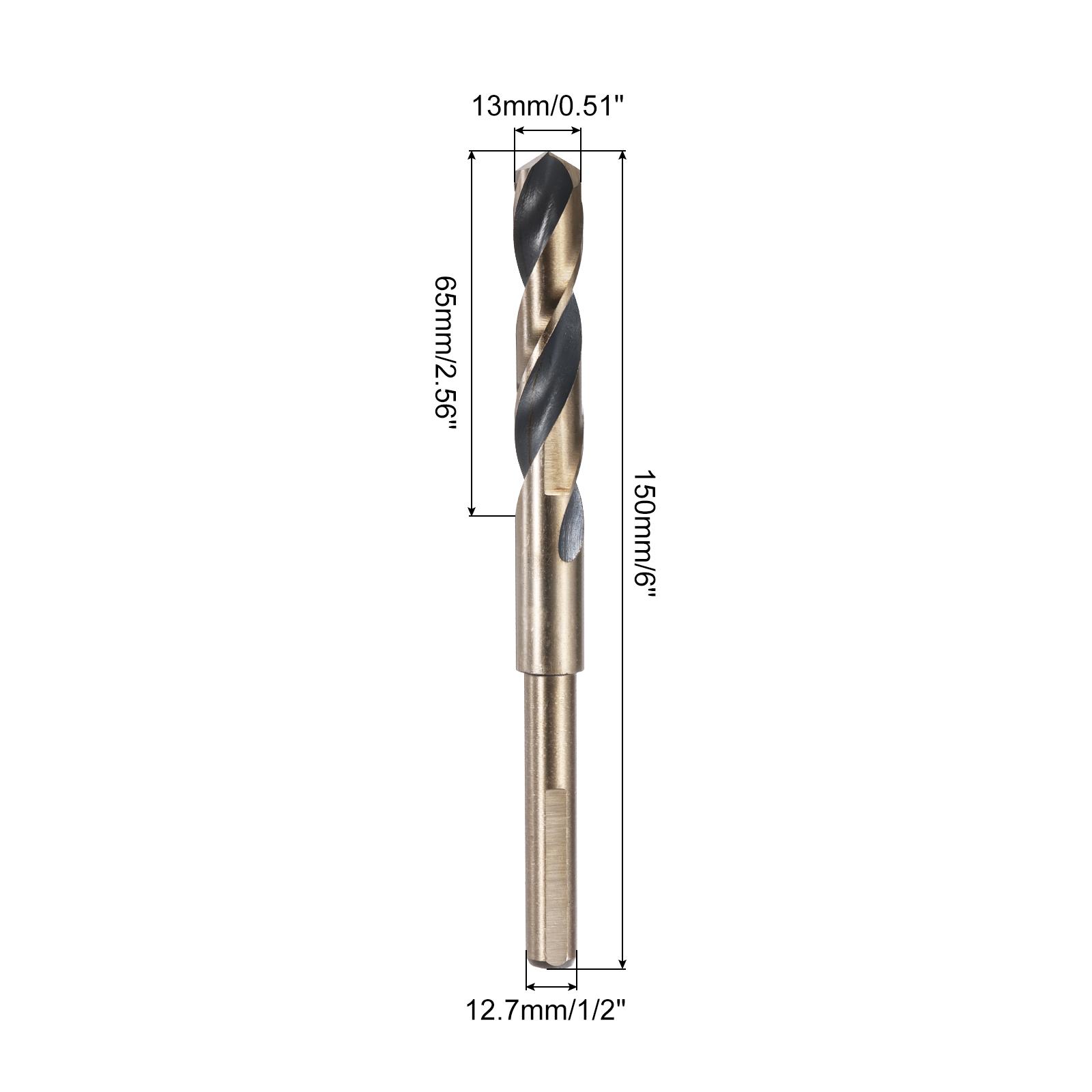 2pcs Reduced Shank Twist Drill Bits HSS-4341 Nitride & Titanium Coated 13/14/14.5/15/15.5/16/16.5/17/18/19/20/22/25mm
2pcs Reduced Shank Twist Drill Bits HSS-4341 Nitride & Titanium Coated 13/14/14.5/15/15.5/16/16.5/17/18/19/20/22/25mm