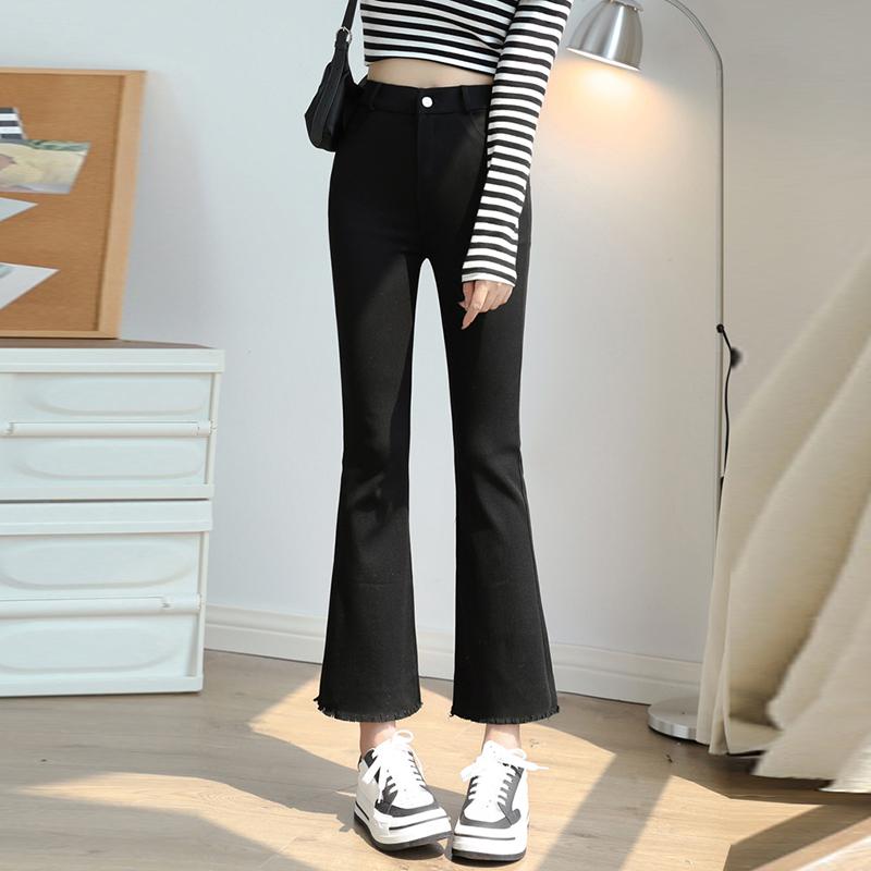 Женские расклешенные брюки, модные повседневные микро-эластичные тонкие черные брюки с высокой талией M-XL чёрный
Женские расклешенные брюки, модные повседневные микро-эластичные тонкие черные брюки с высокой талией M-XL чёрный