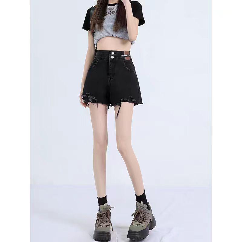 Женские джинсовые шорты А-силуэта с высокой посадкой в американском стиле - Утягивающие, Свободного кроя, Дизайн для миниатюрных на лето Extra Small
Женские джинсовые шорты А-силуэта с высокой посадкой в американском стиле - Утягивающие, Свободного кроя, Дизайн для миниатюрных на лето Extra Small