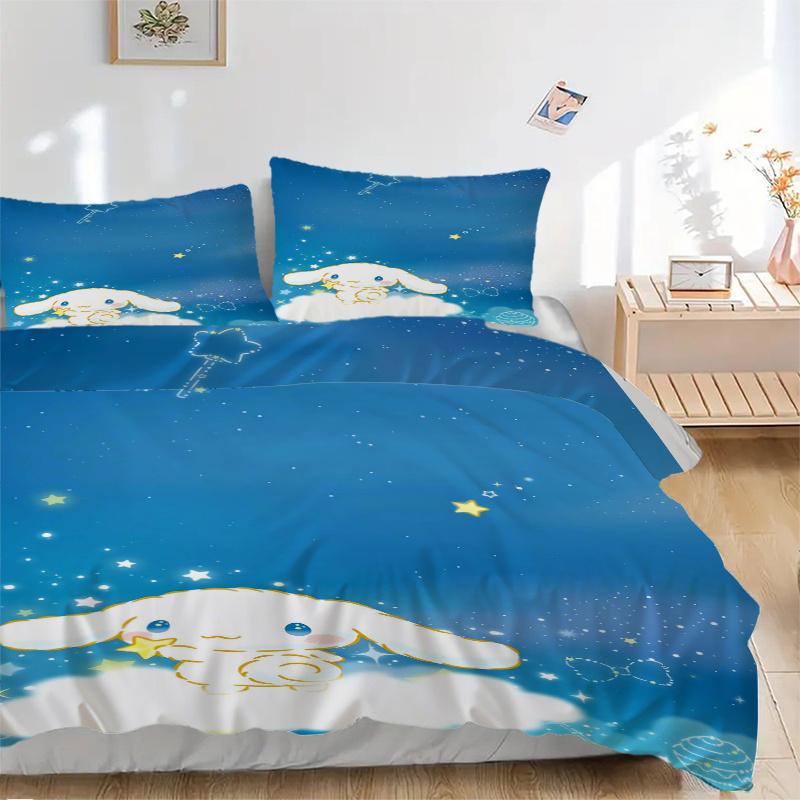 3pcs Starry Sky Cinnamoroll Sanrio Quilt Cover Set (1 Quilt Cover + 2 Pillowcases Without Pillow Core), High-Definition Printing for Home and Dor 135x200cm
3pcs Starry Sky Cinnamoroll Sanrio Quilt Cover Set (1 Quilt Cover + 2 Pillowcases Without Pillow Core), High-Definition Printing for Home and Dor 135x200cm