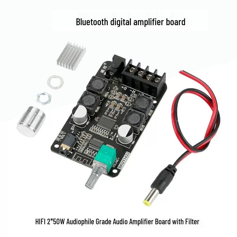 HIFI 2.0 Bluetooth Stereo Digital Amplifier Board TPA3116 50W x2 with Speaker Filtering
HIFI 2.0 Bluetooth Stereo Digital Amplifier Board TPA3116 50W x2 with Speaker Filtering