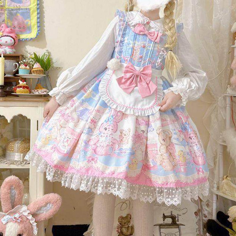 Lolita Cute Design Jsk Sweetheart Rabbit Bear Suspender Lolita Lo Dress Vestidos Elegantes Para Mujer S небесно-голубой
Lolita Cute Design Jsk Sweetheart Rabbit Bear Suspender Lolita Lo Dress Vestidos Elegantes Para Mujer S небесно-голубой